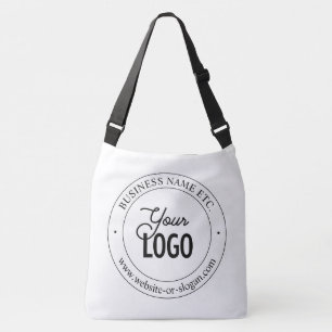 Easy Logo Replacement & Customisable Text White Crossbody Bag