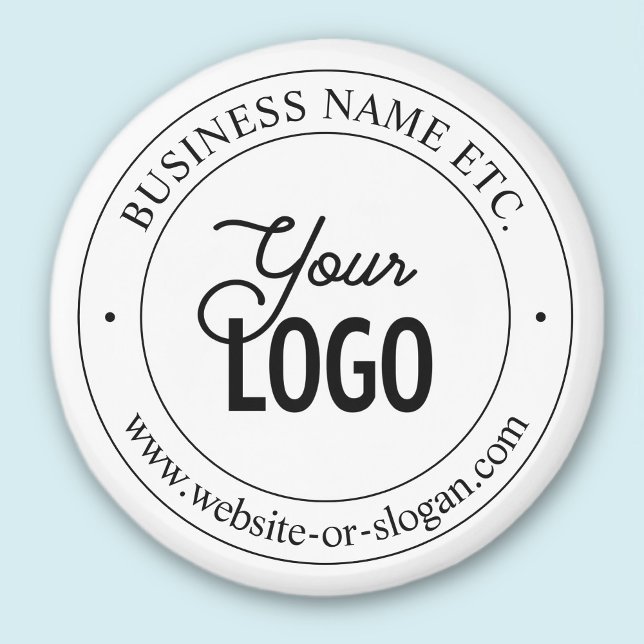 Easy Logo Replacement & Customisable Text | White Magnet (Creator Uploaded)