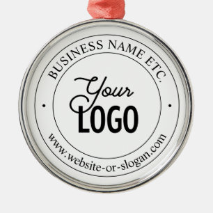 Easy Logo Replacement & Customisable Text   White Metal Tree Decoration
