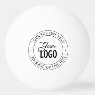 Easy Logo Replacement & Customisable Text White Ping Pong Ball