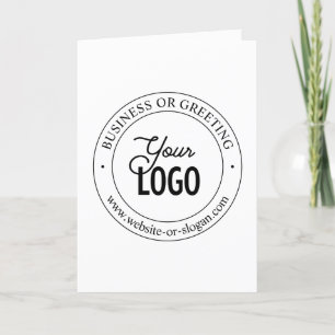 Easy Logo Replacement & Customisable Text White Thank You Card