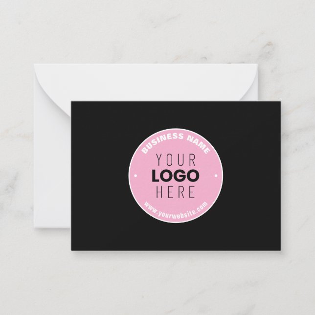 Easy Logo Replacement & Editable Text | Pink/DIY Card (Front)