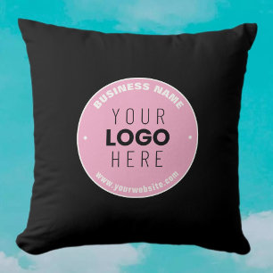 Easy Logo Replacement & Editable Text   Pink/DIY Cushion
