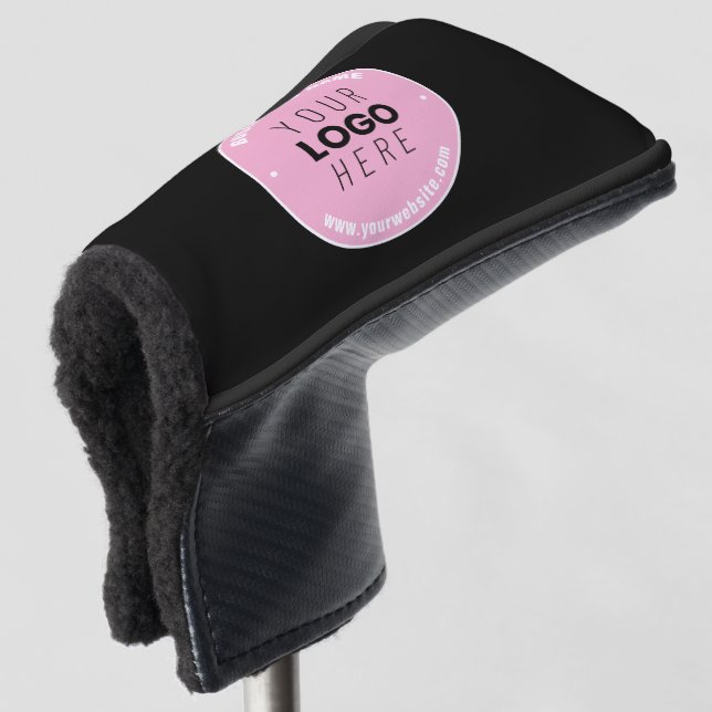 Easy Logo Replacement & Editable Text | Pink/DIY Golf Head Cover (3/4 Front)