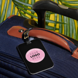 Easy Logo Replacement & Editable Text   Pink/DIY Luggage Tag