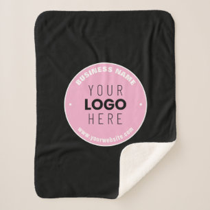 Easy Logo Replacement & Editable Text   Pink/DIY Sherpa Blanket