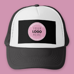 Easy Logo Replacement & Editable Text   Pink/DIY Trucker Hat