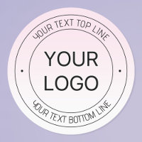 Easy Logo Replacement & Editable Text Pink Ombre