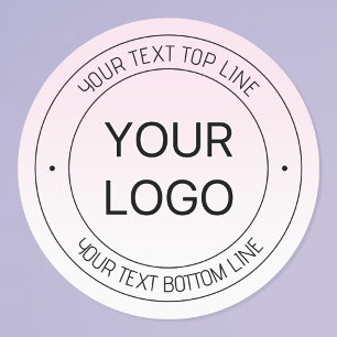 Easy Logo Replacement & Editable Text Pink Ombre
