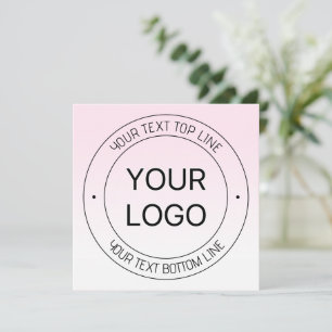 Easy Logo Replacement & Editable Text Pink Ombre