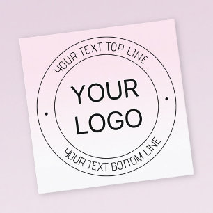 Easy Logo Replacement & Editable Text Pink Ombre Loyalty Card