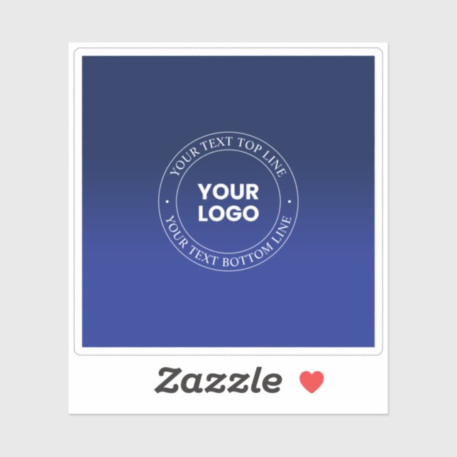 Easy Logo Replacement & Text | Dark Blue Gradient (Sheet)