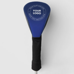Easy Logo Replacement & Text   Dark Blue Gradient Golf Head Cover