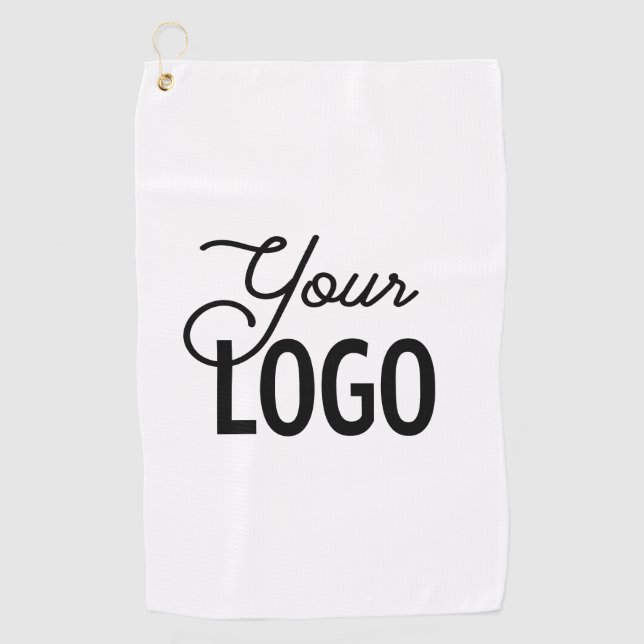 Easy Logo Replacement | White Golf Towel (Front)
