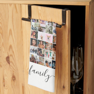 Easy Make Your Own 108 Photo Custom Personalised Tea Towel