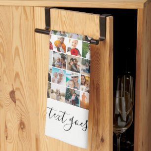 Easy Make Your Own 80 Photo Custom Personalised Tea Towel