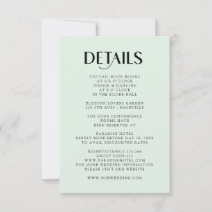 Easy Modern Wedding Detail RSVP card