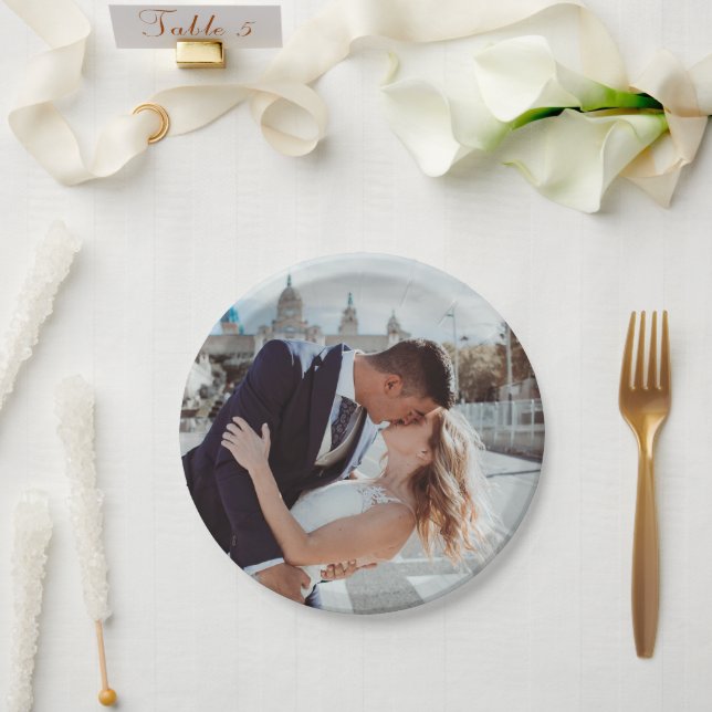 EASY! Paper Plates - Personalised - Add your Image (Wedding)