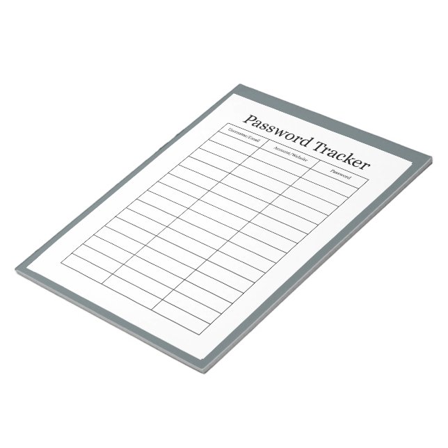 Easy Password Tracker Notepad  (Angled)