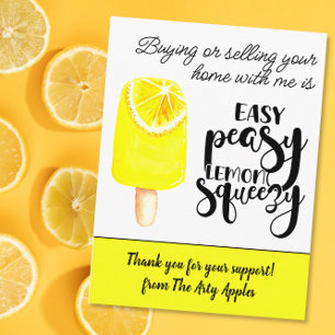 Easy Peasy Lemon Real Estate marketing Postcard