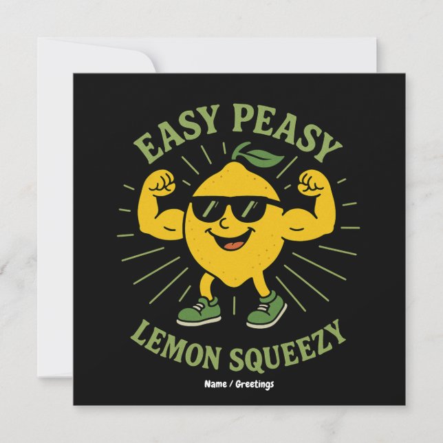 Easy Peasy Lemon Squeezy Gift – Funny Hello Summer Invitation (Front)