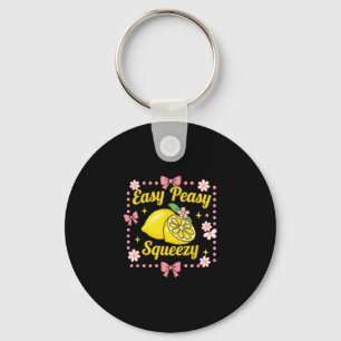 Easy Peasy Lemon Squeezy Lemonade Crew Funny Lemon Key Ring