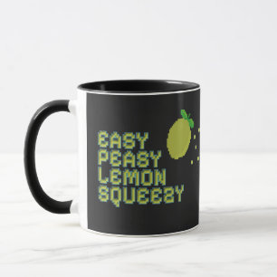 Easy Peasy Lemon Squeezy Mug - Black Pixel Art Gam