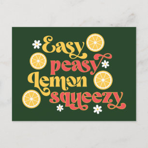 Easy Peasy Lemon Squeezy Postcard