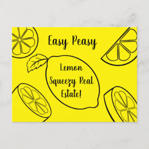 Easy Peasy Lemon Squeezy Real Estate  Postcard