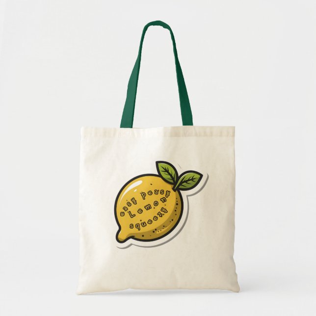 Easy Peasy Lemon Squeezy Tote Bag (Front)