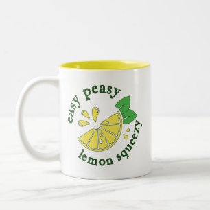 Easy Peasy, Lemon Squeezy Two-Tone Coffee Mug