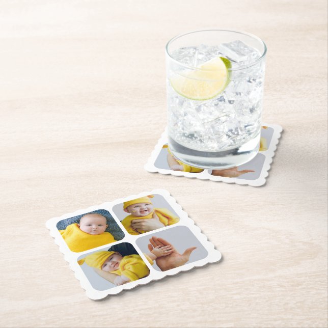 Easy Personalise Your Own Unique Photo Paper Coaster (Insitu)