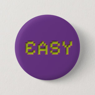 EASY Pixel Art Purple Gaming Button - Neon 3D Styl