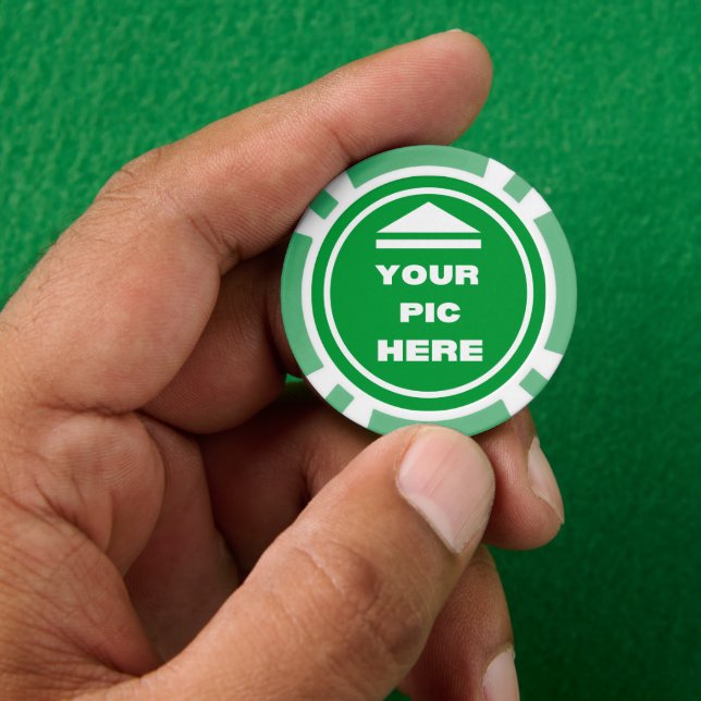 EASY! Poker Chips - Green- Custom (Hand)