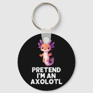 Easy Pretend Im A Axolotl Costume Halloween Funny Key Ring