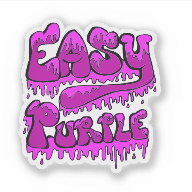 Easy Purple Drip Logo Sticker (Front)