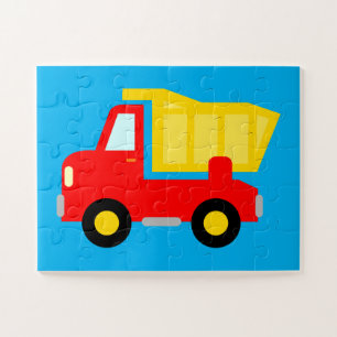 Easy red toy dumptruck puzzle for kids - 30 pc