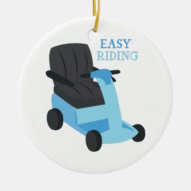 Easy Riding Ceramic Tree Decoration (Front)