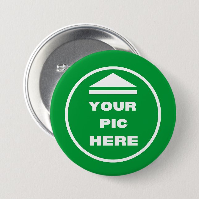 EASY! Round Button - Large, 3 Inch - Custom (Front & Back)