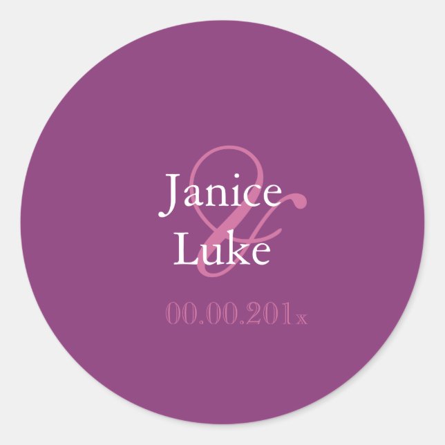 Easy Template stickers/purple/mangosteen Classic Round Sticker (Front)