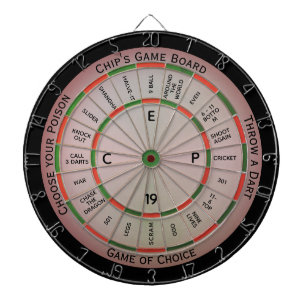 Easy Text Personal Regulation Dart Board