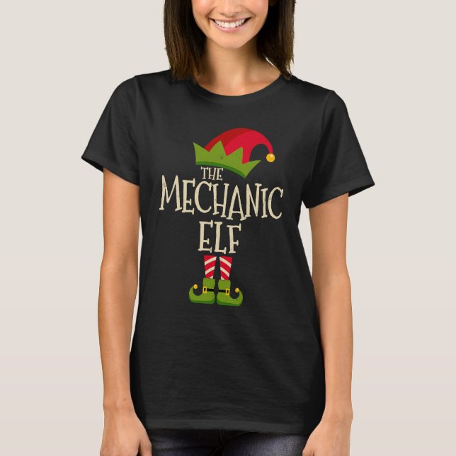 Easy The Mechanic Elf Costume Family Group  Christ T-Shirt (Front)