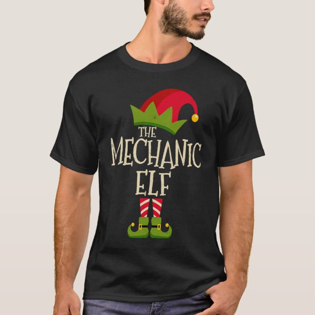 Easy The Mechanic Elf Costume Family Group  Christ T-Shirt (Front)