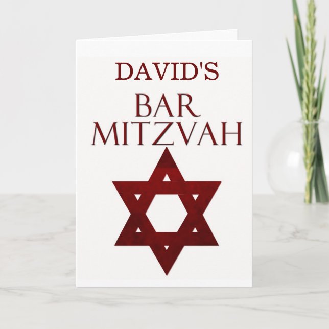 Easy to customise Bar Mitzvah Invitation (Front)