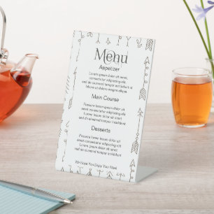 Easy to Design Your Own Custom Personalised Menu Pedestal Sign