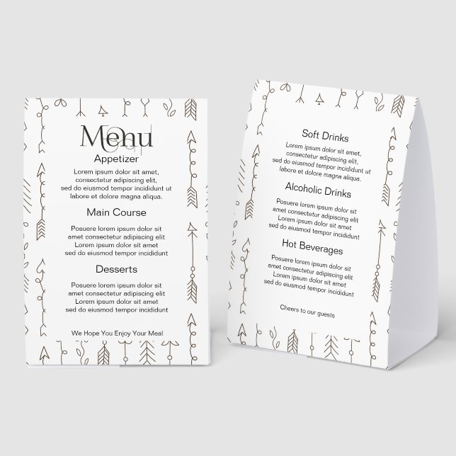 Easy to Design Your Own Custom Personalized Menu (Front/Back)