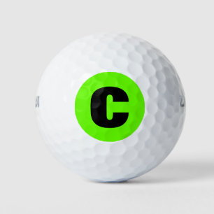 Easy To Find Bright Green Golfers Monogram Golf Balls