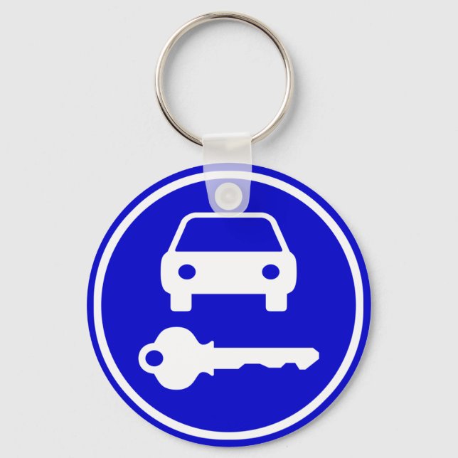 Easy to Find Spare Car Keys with Icons Key Ring (Front)
