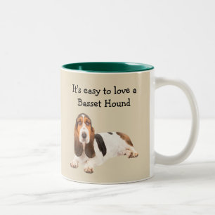 Easy To Love A Basset Hound Two-Tone Coffee Mug