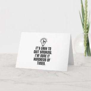 Easy to quit smoking card